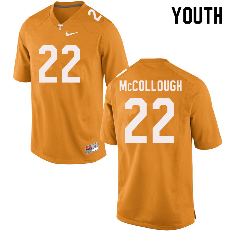 Youth #22 Jaylen McCollough Tennessee Volunteers College Football Jerseys Sale-Orange